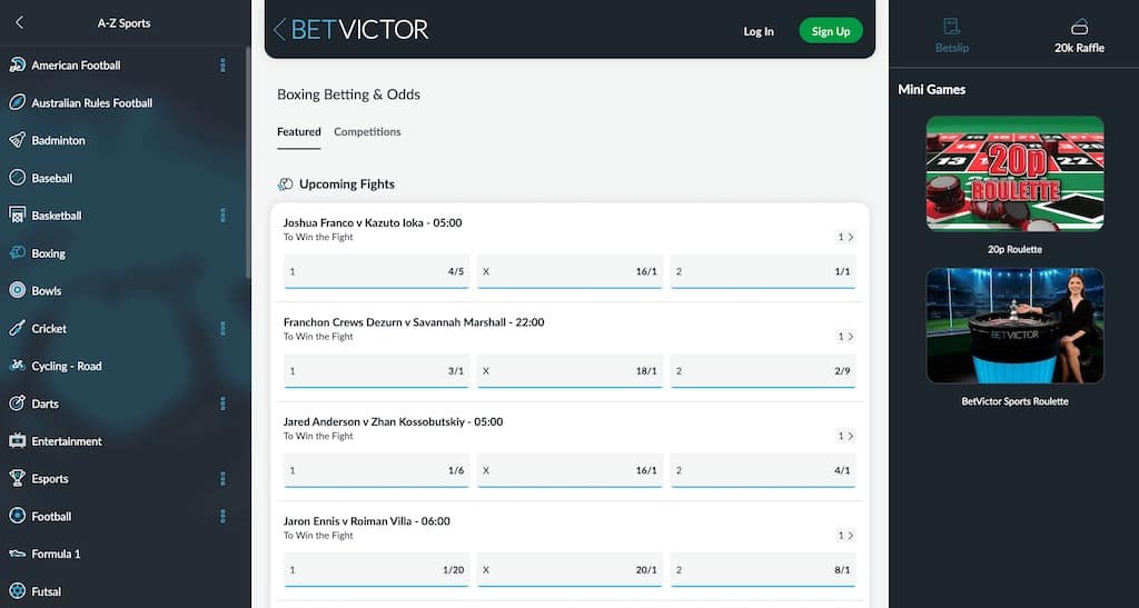 BetVictor boxing