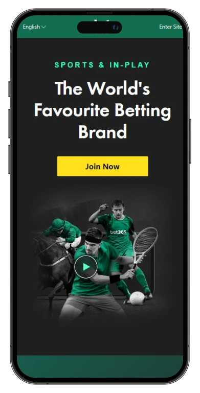 Bet365 offer mobile view