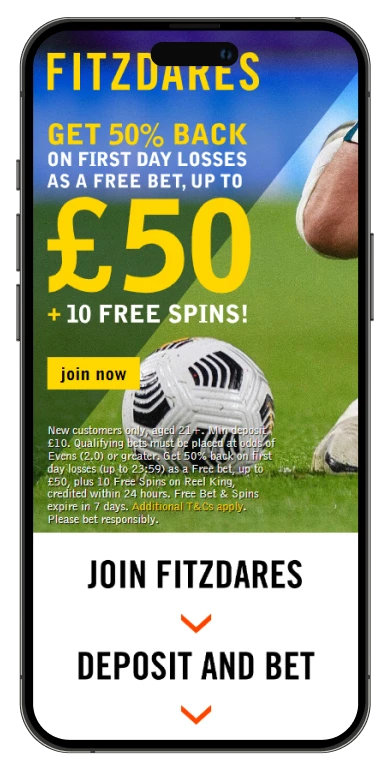 Fitzdares football mobile screenshot