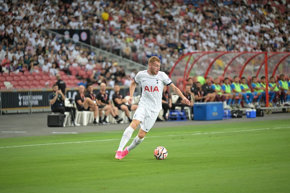 Kallang-Singapore:26JUL2023-Dejan Kulusevski #21 Player of Spur in action during Festival of Football between Spur against Lion city at Singapore national stadium, Singapore